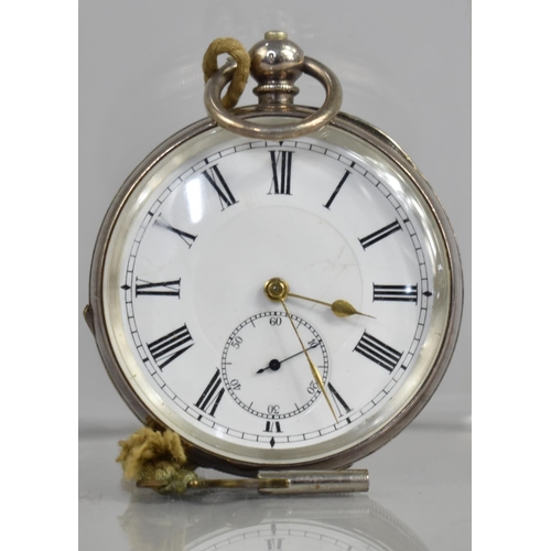 367 - An Early 20th Century 935 Silver Cased Open Pocket Watch, the Movement Inscribed for J Firestone, Ma... 