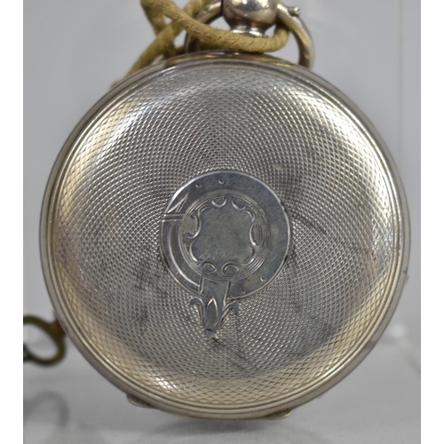 367 - An Early 20th Century 935 Silver Cased Open Pocket Watch, the Movement Inscribed for J Firestone, Ma... 