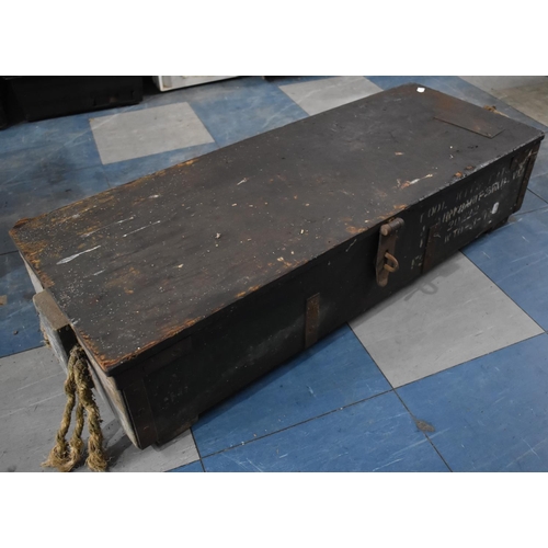 383 - A Vintage Wooden and Metal Banded Tool/Ammunition Box