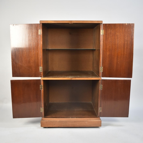 396 - A Mid/Late 20th Century Cocktail Cabinet, Missing Fitted Interior, 61cm wide