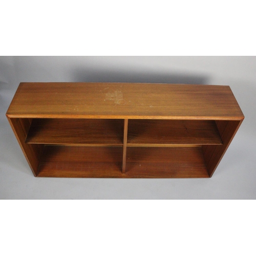 416 - A 1970's Four Section Open Bookshelf or Display Unit, 122cm wide