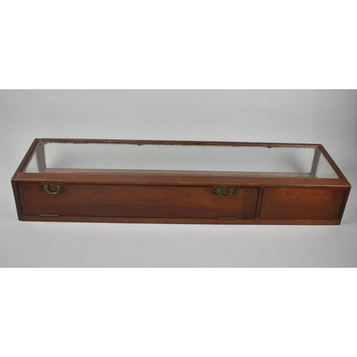 52 - An Edwardian Mahogany Framed Countertop Shop Display, 86cmx23cmx13cm High