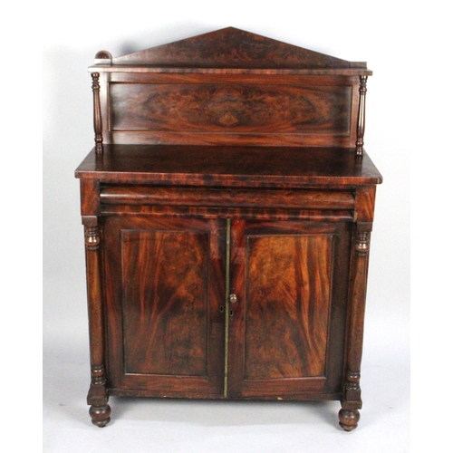 62 - A Victorian Mahogany Chiffonier with Single Long Drawer Over Panelled Doors to Cupboard Base, Half P... 