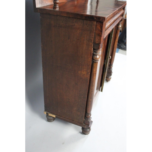 62 - A Victorian Mahogany Chiffonier with Single Long Drawer Over Panelled Doors to Cupboard Base, Half P... 