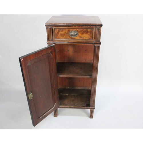 67 - A Late 19th Century Shelved Music Cabinet with Single Top Drawer, 47cm Wide and 106cm High