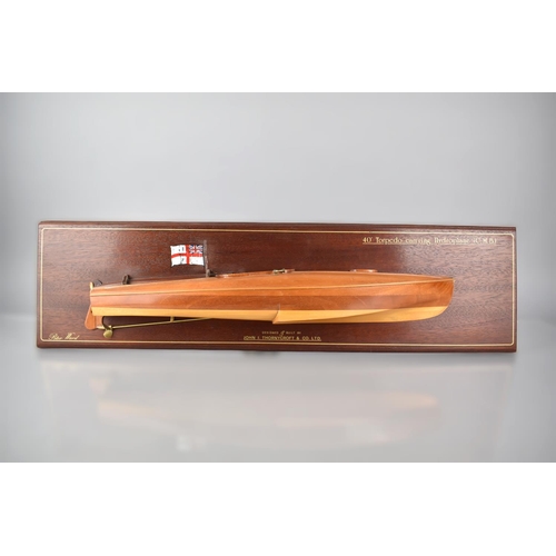 15 - A Half Block Model of 40' Torpedo Carrying Hydroplane (CMB) Modelled by P Ward with Brass Propeller ... 