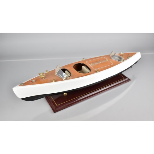 14 - A Scale Model of a Speed Boat on a Stand, 63cm Wide