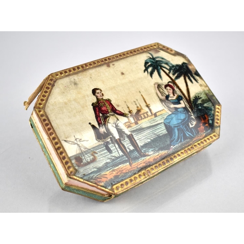 38 - An 18th Century Anglo Indian Colonial Box of Rectangular Form, The Lid with Painted Silk Panel Under... 