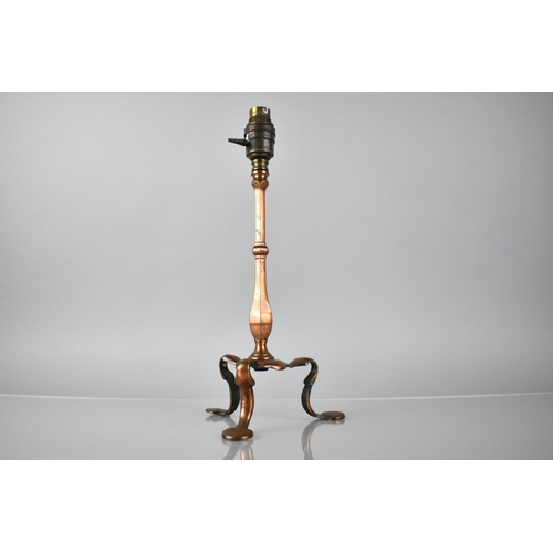 88 - A Late 19th/ Early 20th Century Copper Railway Carriage Table Lamp