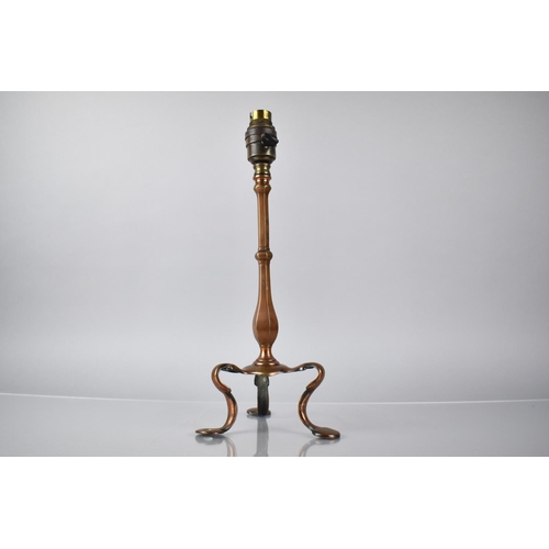 88 - A Late 19th/ Early 20th Century Copper Railway Carriage Table Lamp