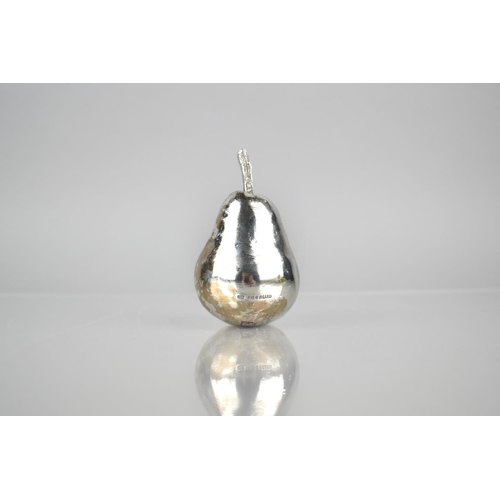 172 - A Weighted Silver Study of a Pear, Birmingham Hallmark