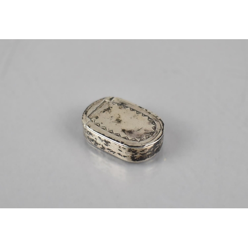 157 - A George III Silver Snuff Box by Samuel Pemberton of Oval Form, The Lid with Chased Border Design, B... 