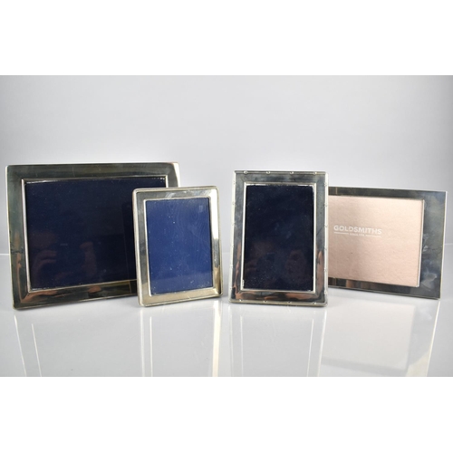 150 - Four Various Silver Photo Frames, Largest 24.5x19cms and Smallest 12x15.5cms