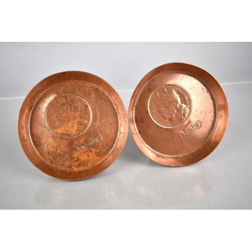 89 - A Pair of Copper Dishes with a Roundel Commemorating The Coronation of George V in 1911, Also Marked... 