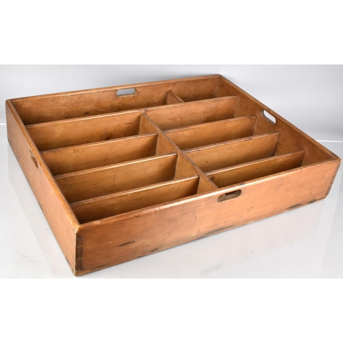 27 - A 19th Century Pine Butlers Tray, The Interior with Multiple Divisions. 45cm x 60cm x 11cm High