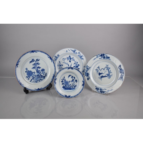 312 - A Collection Of 18th/19th Century Blue and White Chinese Porcelain Plates to Comprise One Plate Deco... 