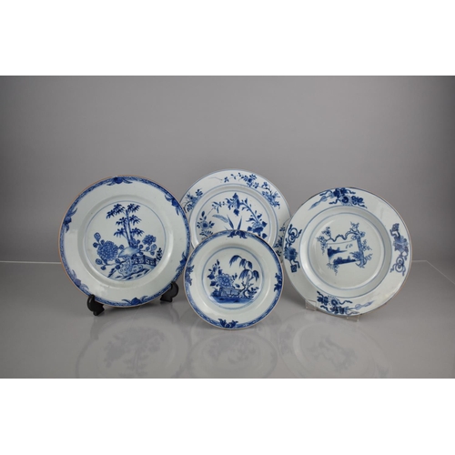 312 - A Collection Of 18th/19th Century Blue and White Chinese Porcelain Plates to Comprise One Plate Deco... 