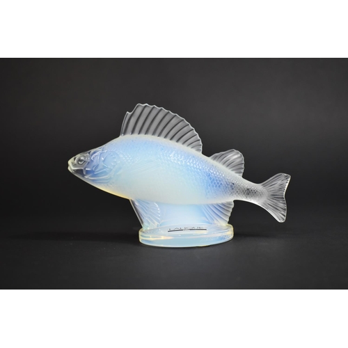 394 - A Lalique Opaque Glass Study of a Perch, 15cms Wide and 10cms High