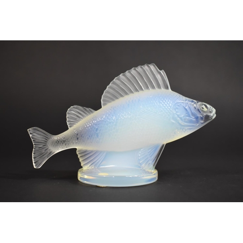 394 - A Lalique Opaque Glass Study of a Perch, 15cms Wide and 10cms High