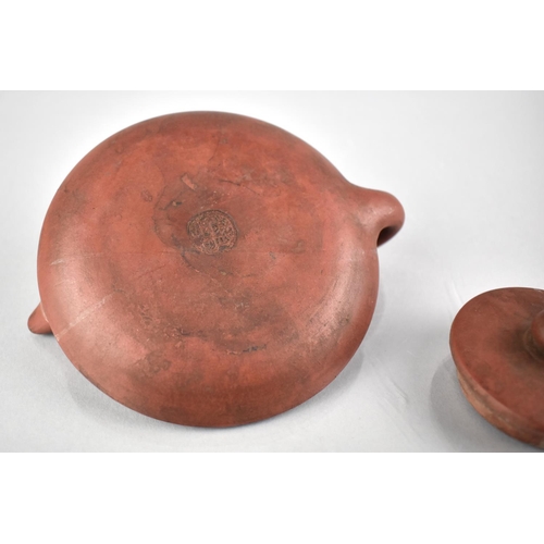 234 - A 19th Century Chinese Yixing Teapot of Squat Form with Script Verse, Seal Mark to Base & Inner Lid,... 