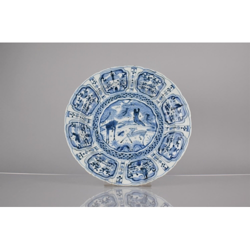 279 - An Early Chinese Porcelain, Probably Kangxi Period (1662-1722) Blue and White Kraak Plate Decorated ... 