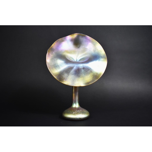 389 - A Studio Glass Iridescent Jack in the Pulpit Vase, Signed to Base 'M? Real Studios? 97,98' with Pont... 