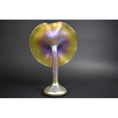 389 - A Studio Glass Iridescent Jack in the Pulpit Vase, Signed to Base 'M? Real Studios? 97,98' with Pont... 