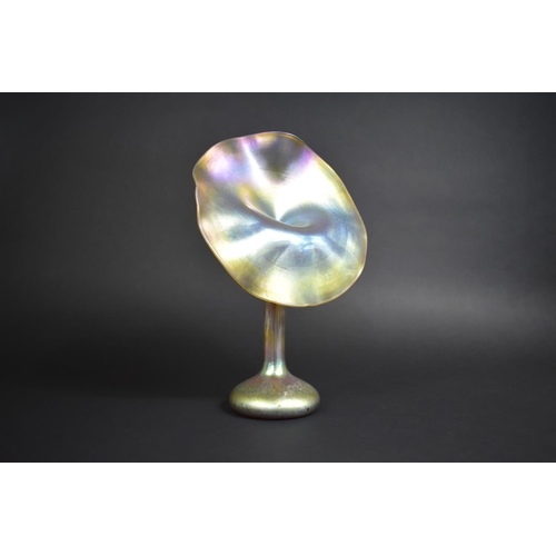 389 - A Studio Glass Iridescent Jack in the Pulpit Vase, Signed to Base 'M? Real Studios? 97,98' with Pont... 