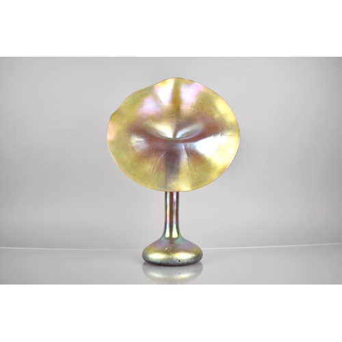 389 - A Studio Glass Iridescent Jack in the Pulpit Vase, Signed to Base 'M? Real Studios? 97,98' with Pont... 