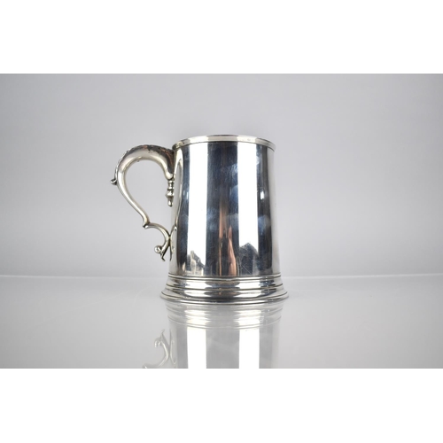 127 - A George V Silver Tankard by William Suckling Ltd with Plain Sides & Scrolled Handle, 462g