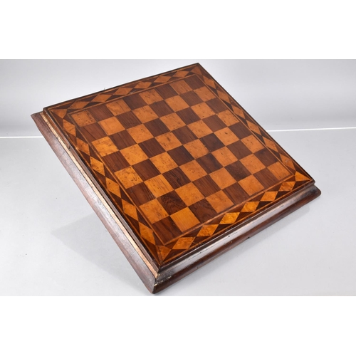 29 - A 19th Century Inlaid Mixed Wood Chess Board with Rosewood and Maple, 41cm Square