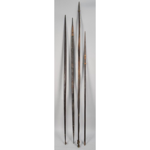 73 - Three Early African Nomadic Tribal Bows and a Throwing Spear