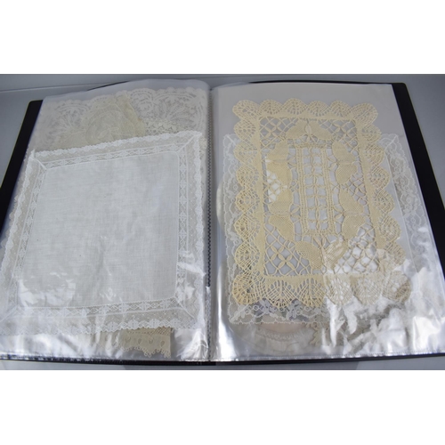 114 - A Collection of Various Early Textiles to Comprise Lacework to Include Collars etc, Chinese Silk Emb... 