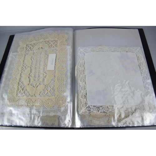 114 - A Collection of Various Early Textiles to Comprise Lacework to Include Collars etc, Chinese Silk Emb... 