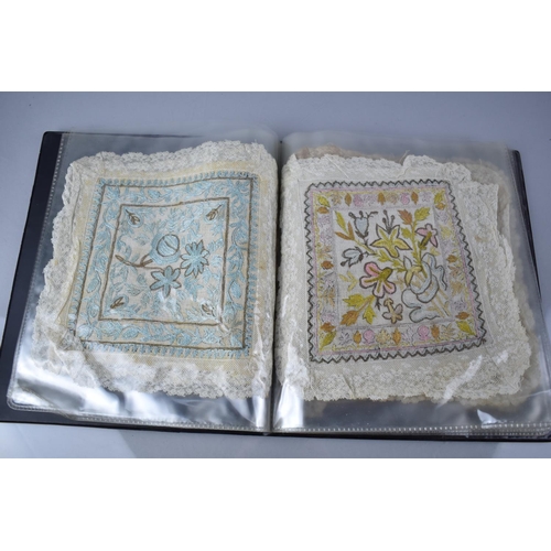 114 - A Collection of Various Early Textiles to Comprise Lacework to Include Collars etc, Chinese Silk Emb... 