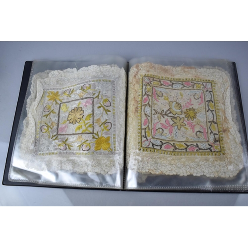 114 - A Collection of Various Early Textiles to Comprise Lacework to Include Collars etc, Chinese Silk Emb... 