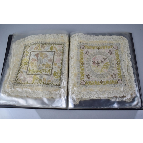 114 - A Collection of Various Early Textiles to Comprise Lacework to Include Collars etc, Chinese Silk Emb... 