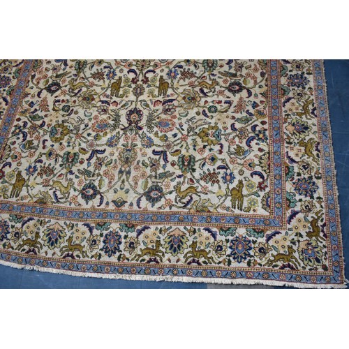 398 - A Handmade Antique Persian Tabriz Carpet Signed by Master Weaver Shmashi, 310x219cm