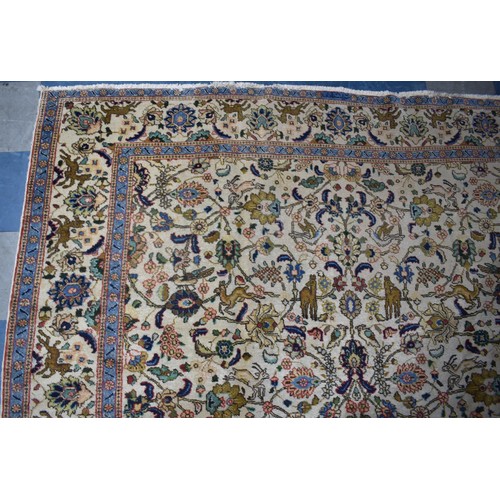 398 - A Handmade Antique Persian Tabriz Carpet Signed by Master Weaver Shmashi, 310x219cm