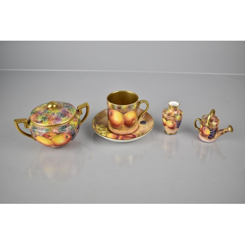 418 - A Collection of G Delaney Hand Painted Porcelain, All Decorated with Still Life, Fruit and Berries t... 