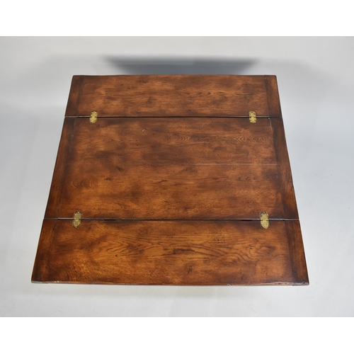 101 - A Good Quality Mid 20th Century Oak Rectangular Coffee Table with Two Hinged Flaps to Extend, Stretc... 