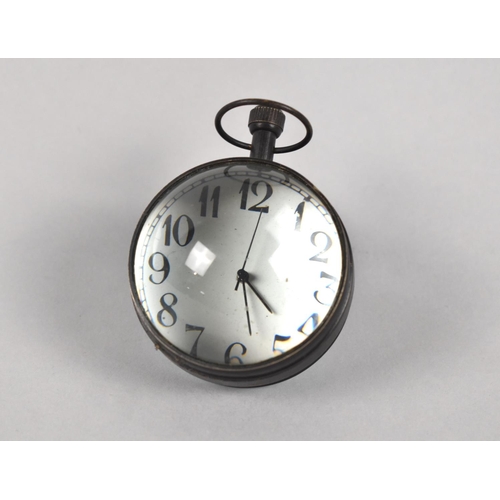 12 - A Reproduction Novelty Desk Top Ball Clock with Compass Dial on Reverse, Working Order, 4.5cms Diame... 