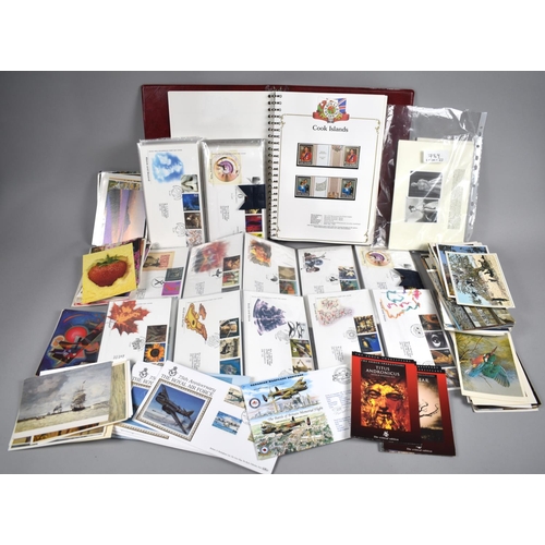 176 - A Collection of Various 1st Day Covers, Postcards and Stamp Albums Containing Royal Stamps