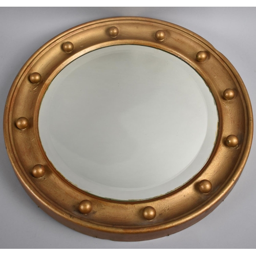 190 - A Circular Gilt Framed Wall Mirror, 40cms Diameter