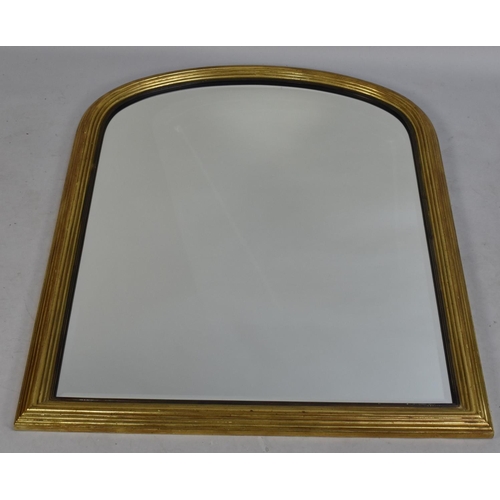 228 - A Modern Gilt Framed Overmantle Mirror, 87cms Wide and 112cms High