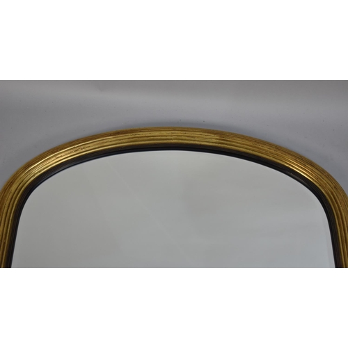 228 - A Modern Gilt Framed Overmantle Mirror, 87cms Wide and 112cms High