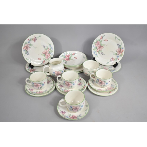 246 - A Royal Doulton Expressions Carmel Pattern Part Service to Comprise Four Cups, Four Saucers, Three S... 