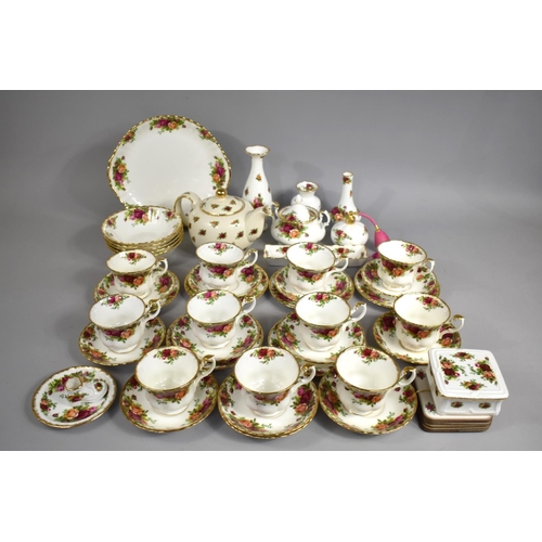 257 - A Large Collection of Royal Albert Old Country Roses China to Comprise Eleven Tea Cups, Twelve Sauce... 