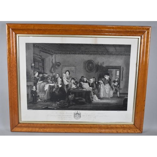 260 - A Maple Framed Mid 19th Century Engraving, 