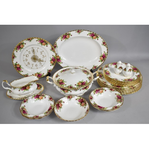 285 - A Royal Albert Old Country Roses Dinner Service to Comprise Oval Platter, Six Large Plates, Six Smal... 